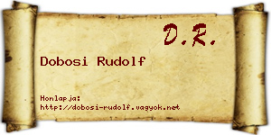 Dobosi Rudolf névjegykártya