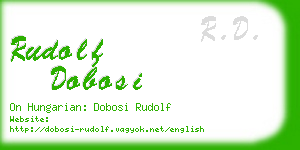 rudolf dobosi business card